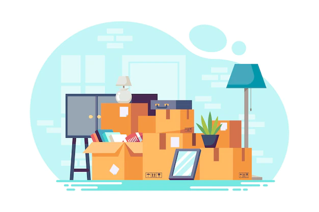 Free Vector | House moving concept illustration