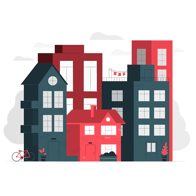Free Vector | Houses concept illustration
