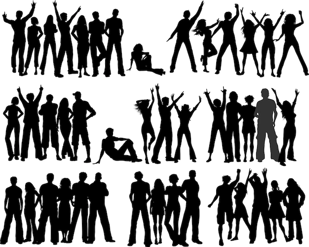 Free Vector | Huge selection of crowds of people