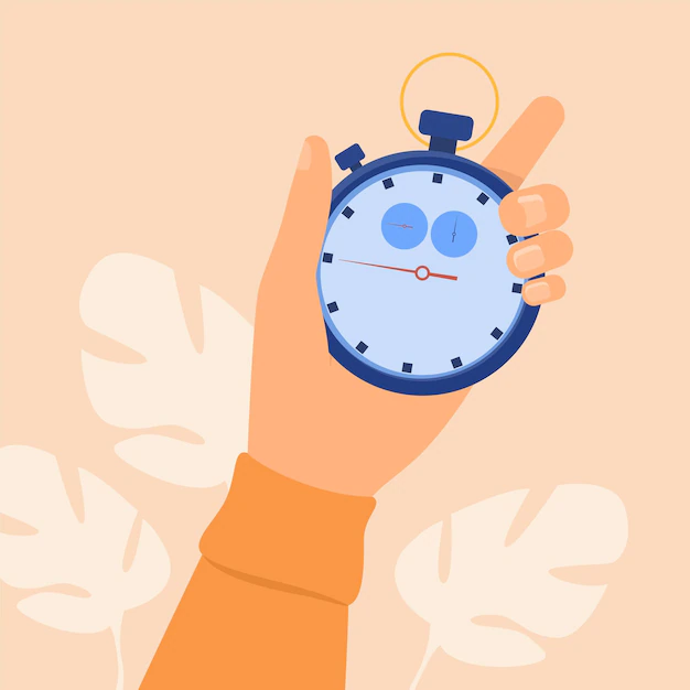 Free Vector | Human hand holding stopwatch