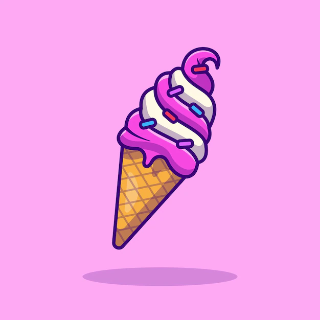 Free Vector | Ice cream cartoon vector icon illustration. dessert food icon concept isolated vector. flat cartoon style