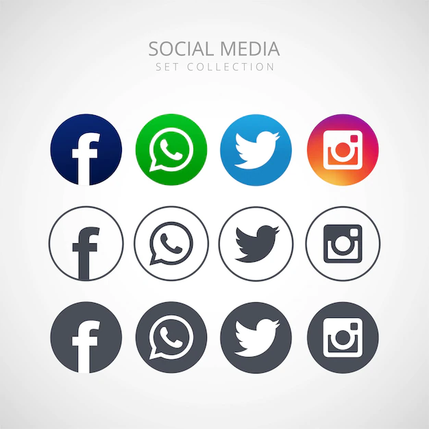 Free Vector | Icons for social networking vector illustration design