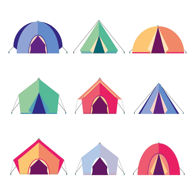 Free Vector | Icons tents