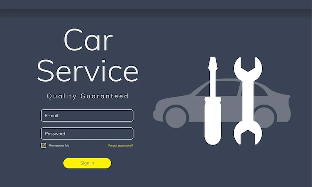 Free Vector | Illustration of car service website