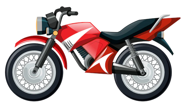 Free Vector | Illustration of motorcycle in red color