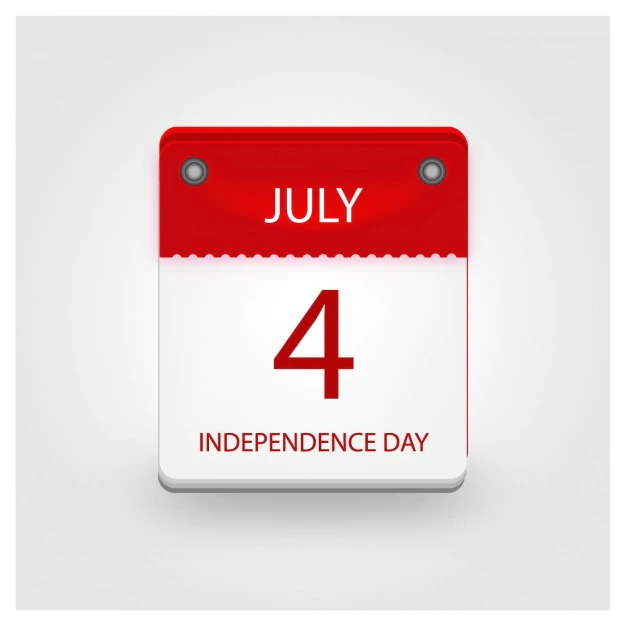 Free Vector | Independence day calendar