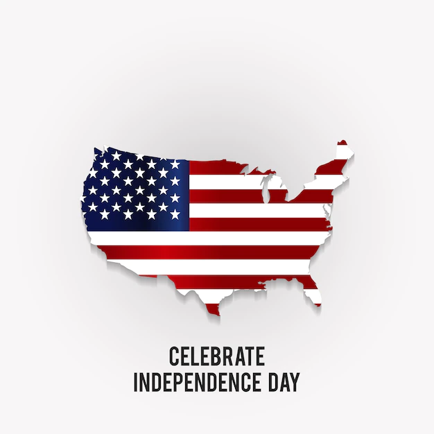 Free Vector | Independence day design with map of america