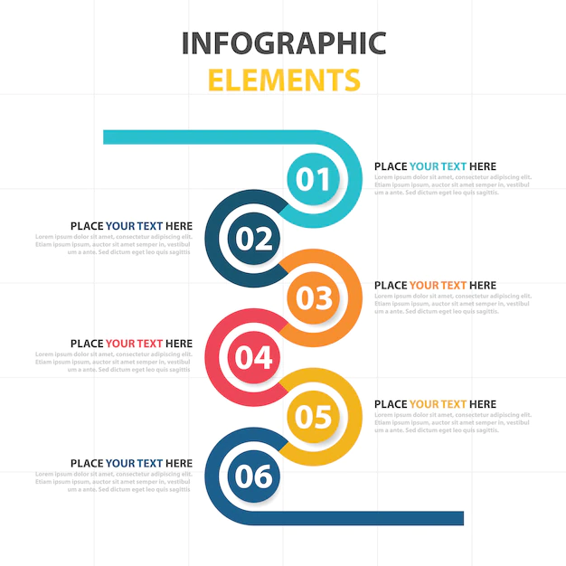 Free Vector | Infographic business template with circular elements