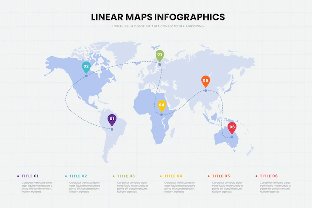Free Vector | Infographic template with linear map