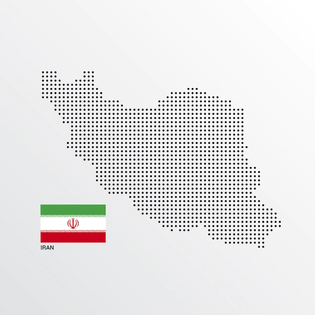 Free Vector | Iran map design with flag and light background vector