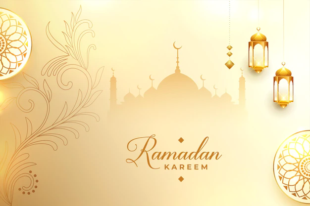 Free Vector | Islamic ramadan kareem and eid mubarak wishes card design