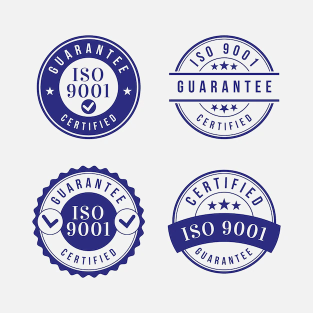 Free Vector | Iso certification stamp collection
