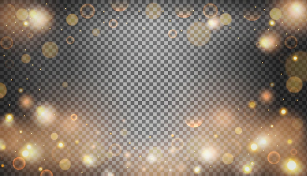 Free Vector | Isolated bright bokeh effect on a transparent background.