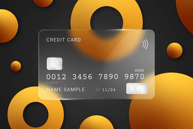 Free Vector | Isometric glass effect credit card
