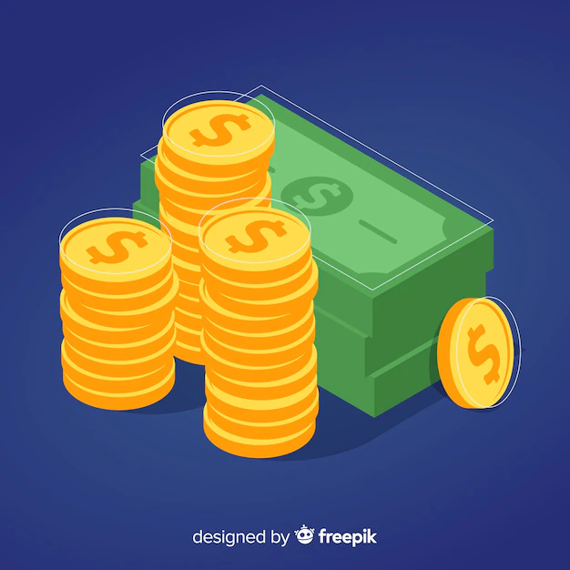 Free Vector | Isometric money background