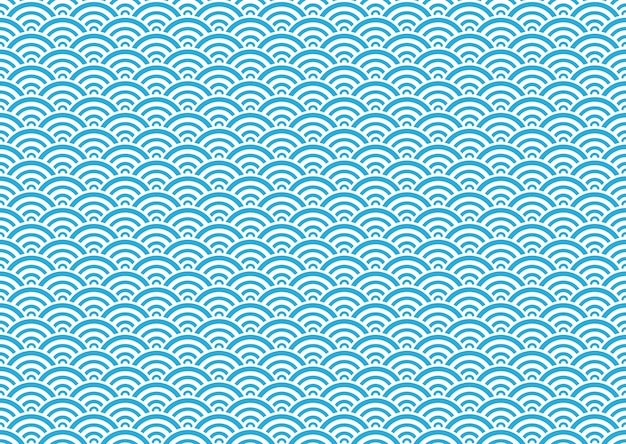 Free Vector | Japanese seamless vector vintage wave pattern