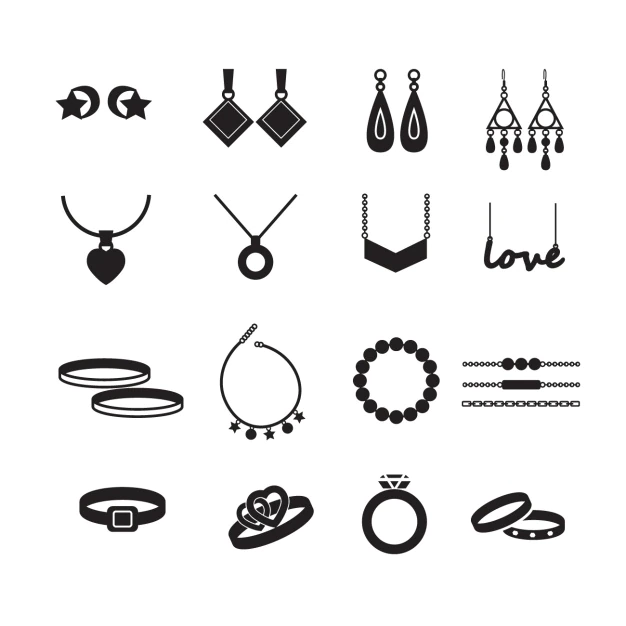 Free Vector | Jewelry icons collection
