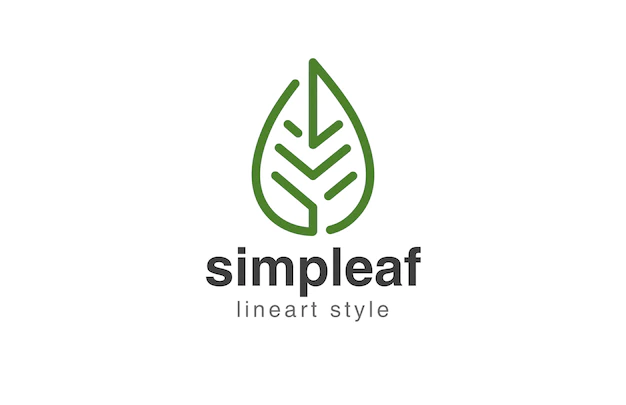 Free Vector | Leaf logo abstract linear style icon