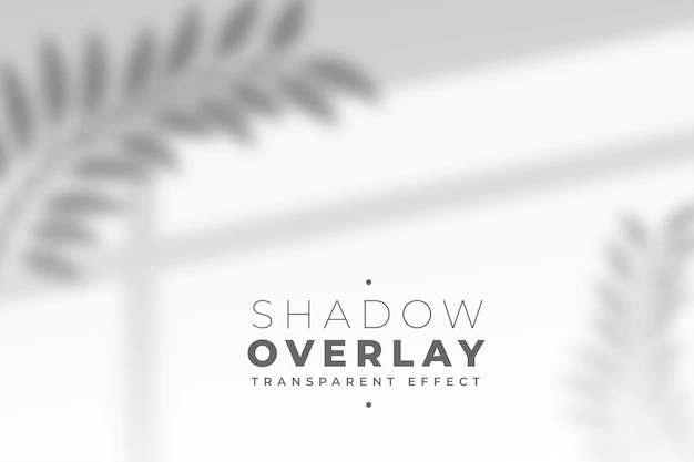 Free Vector | Leaves and window pane shadow overlay effect