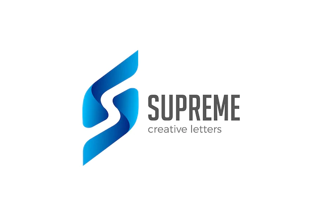 Free Vector | Letter s logo. negative space style. corporate business emblem logotype.
