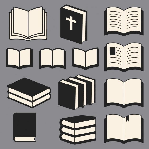 Free Vector | Library book collection