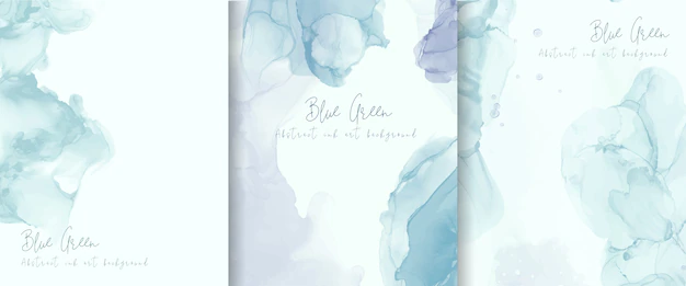 Free Vector | Light blue alcohol ink background collection. abstract fluid art painting design.