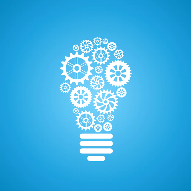 Free Vector | Light bulb of gears and cogs