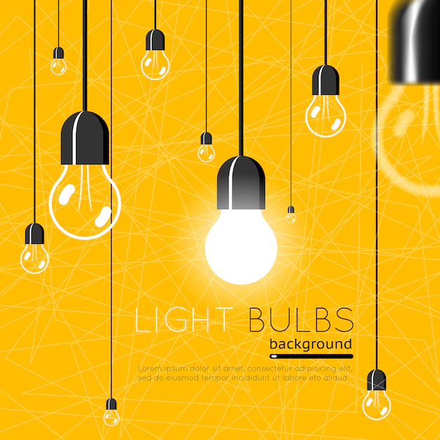 Free Vector | Light bulbs. idea concept. energy power, electricity bright light
