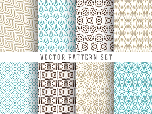 Free Vector | Line pattern set