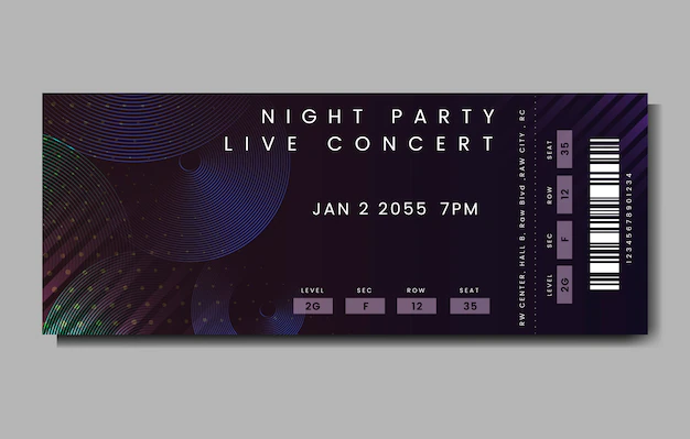 Free Vector | Live concert ticket