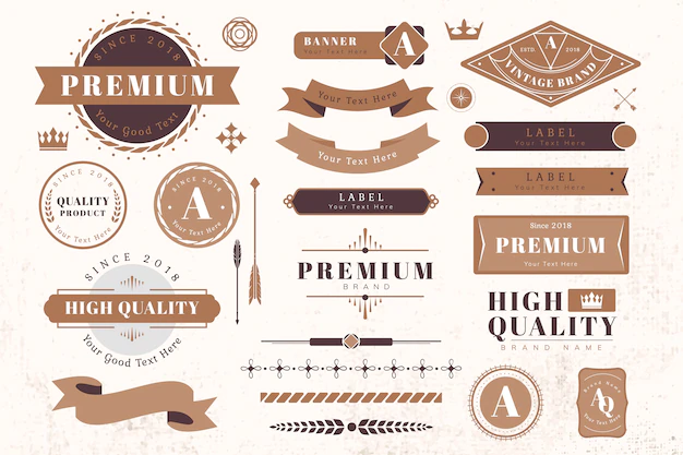 Free Vector | Logo and banner design elements