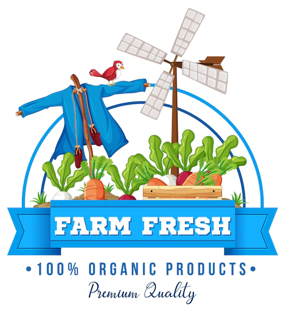 Free Vector | Logo design with fresh vegetables