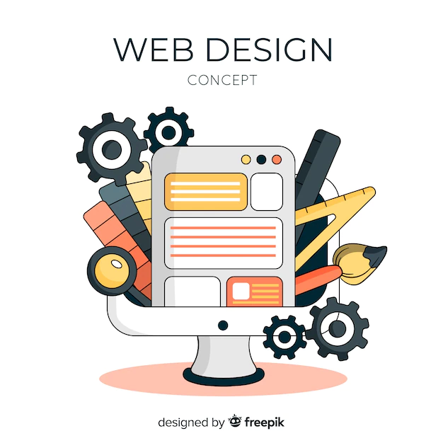 Free Vector | Lovely hand drawn web design concept