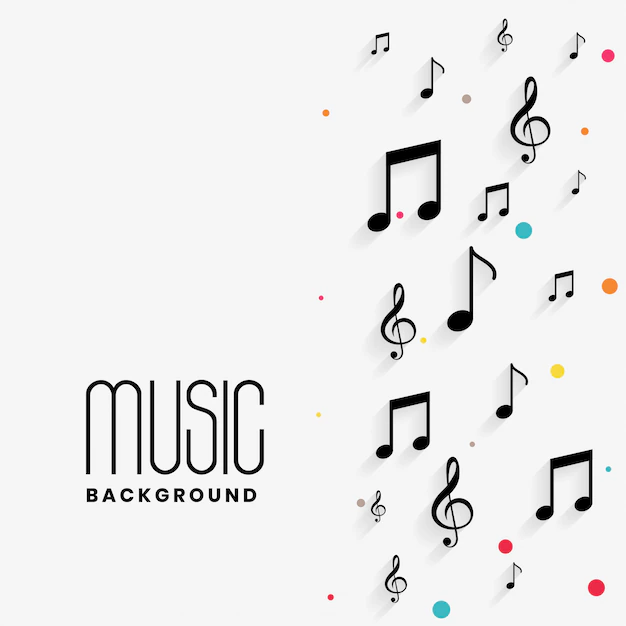 Free Vector | Lovely musical notes background with copyspace