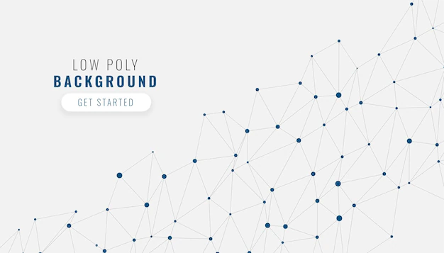 Free Vector | Low poly white network connection background
