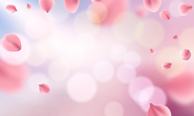 Free Vector | Luxury fresh rose petals are falling in the air