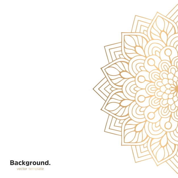 Free Vector | Luxury ornamental mandala design background in gold color