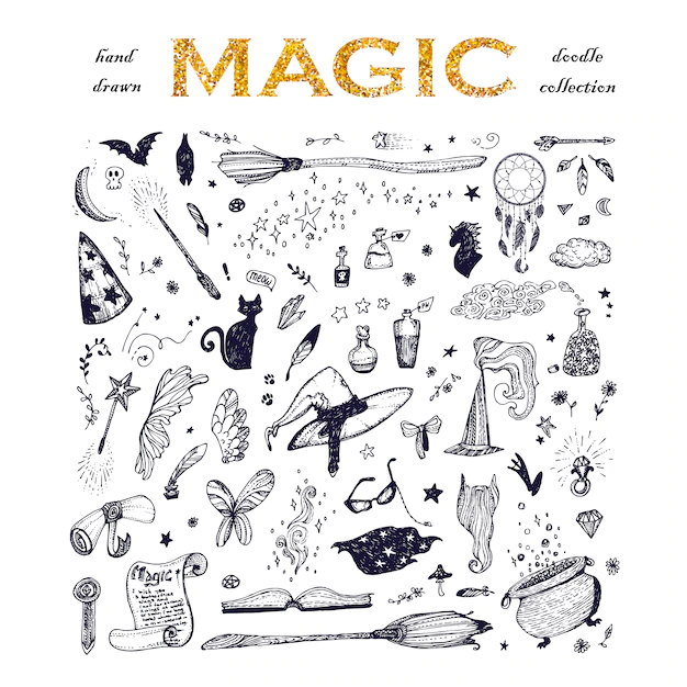Free Vector | Magic elements collection