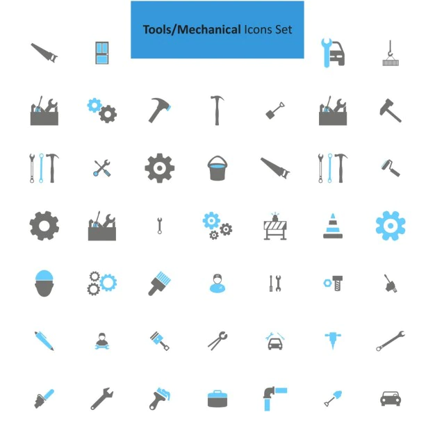 Free Vector | Mechanical tools icons collection