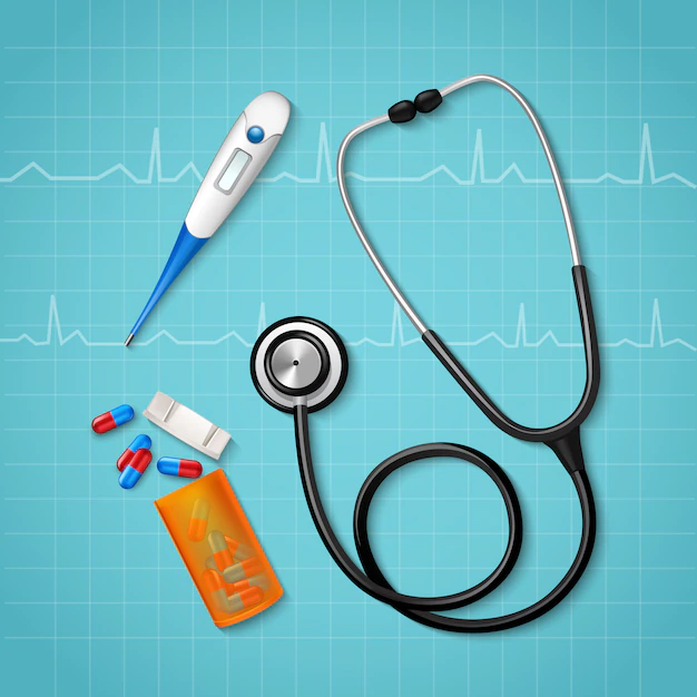 Free Vector | Medical treatment tools composition