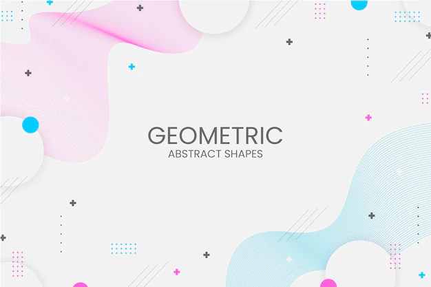 Free Vector | Memphis geometric background with abstract shapes