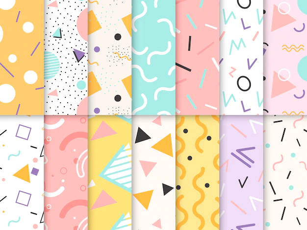 Free Vector | Memphis pattern collection