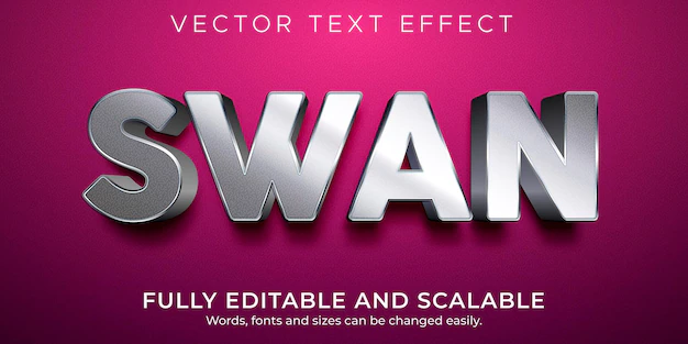 Free Vector | Metallic  editable text effect, luxury and elegant text style