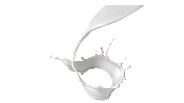 Free Vector | Milk splash, pouring or swirl with realistic drops