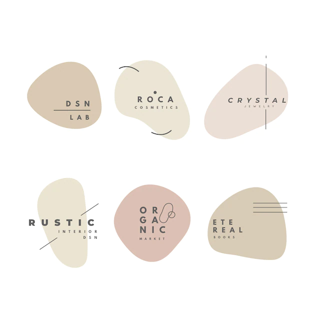 Free Vector | Minimal logo collection with pastel colors