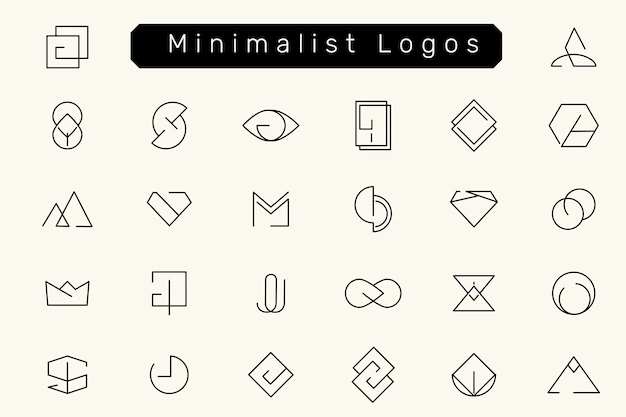 Free Vector | Minimal logo designs set
