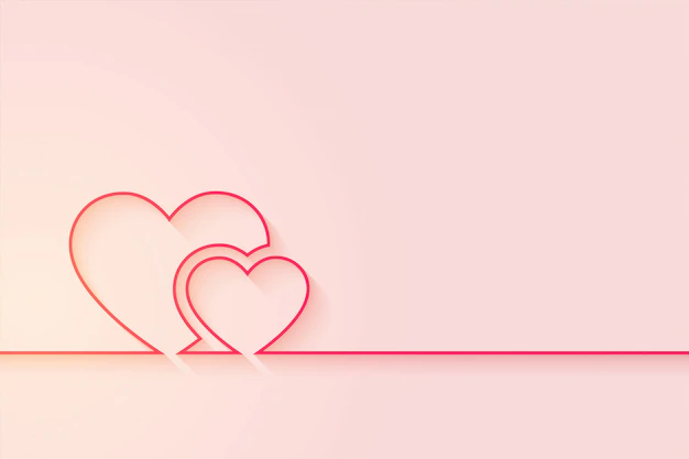 Free Vector | Minimal love hearts background with text space