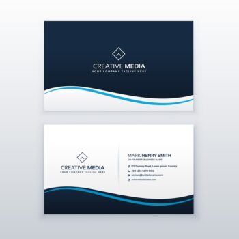 Free Vector | Minimal wavy business card design