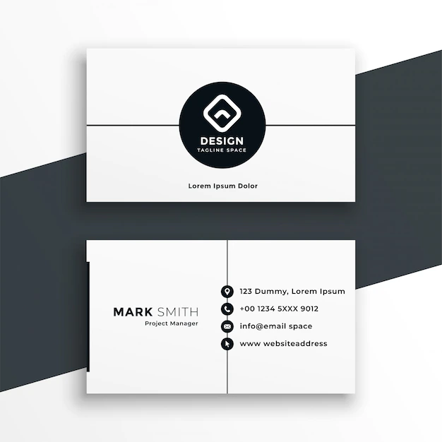 Free Vector | Minimal white business card modern template