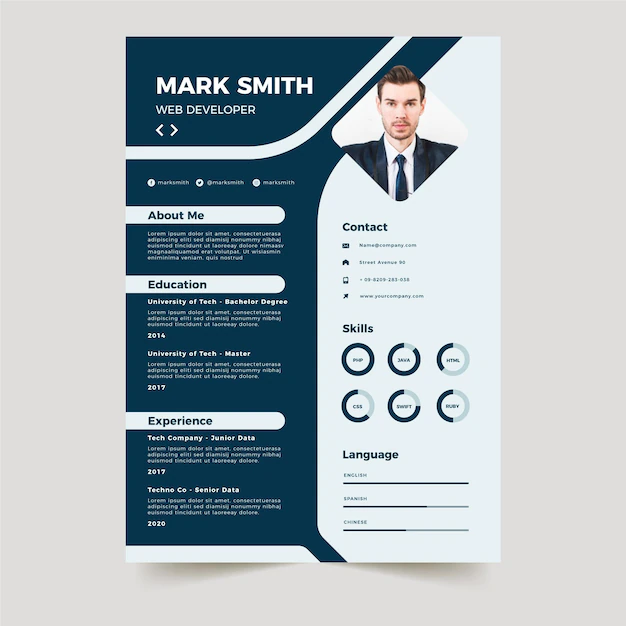 Free Vector | Minimalist cv template